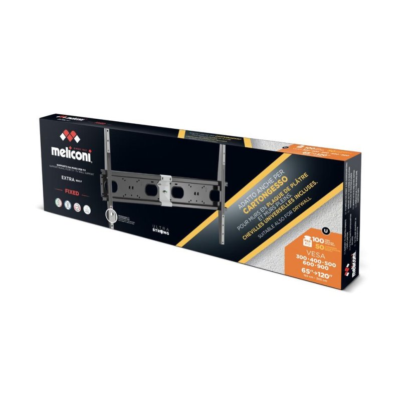 Feste TV-Halterung (Wand/Trockenbau) Meliconi Extra 900F CG 480818 schwarz