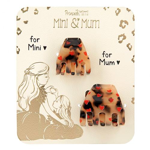 Princess Mimi Gepard & Hearts hair clips