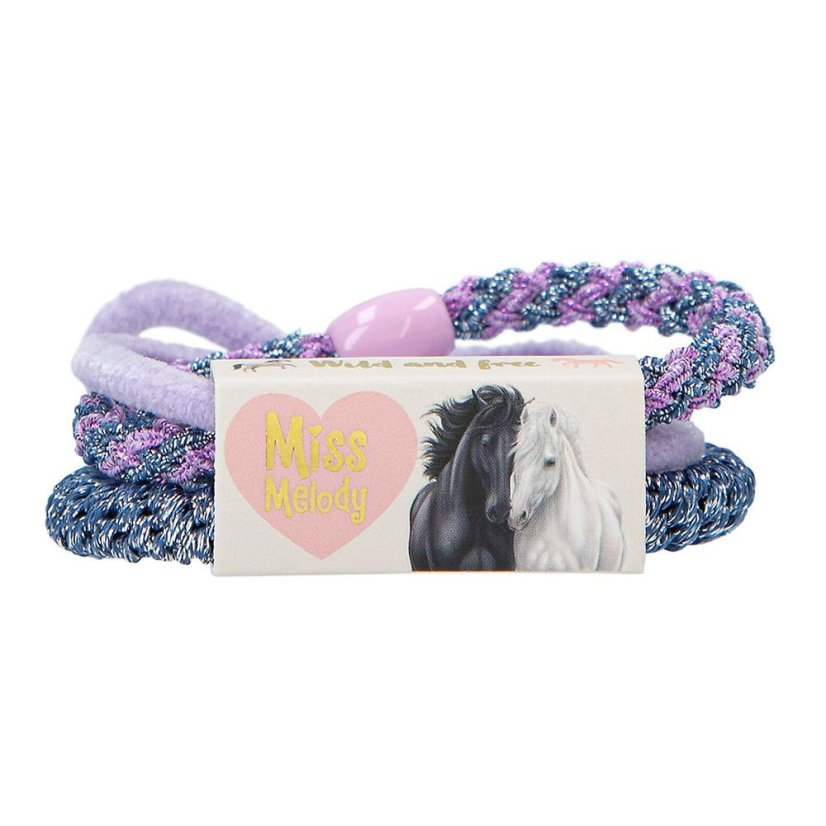 Set of three Miss Melody hair ties