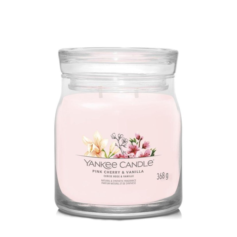 Yankee candle Signature közepes méretű gyertya, Pink Cherry & Vanilla