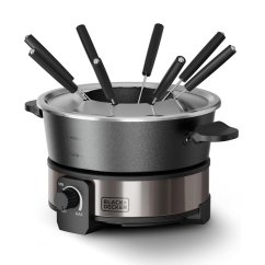 Fondue sada Black+Decker BXFC1000E nerezová oceľ/čierna