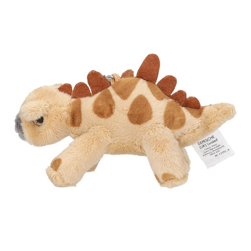 Dino World dinosaur-shaped plush keychain