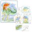 Malbuch mit Wasserfarben und Pinsel Dino World Colour me up paper