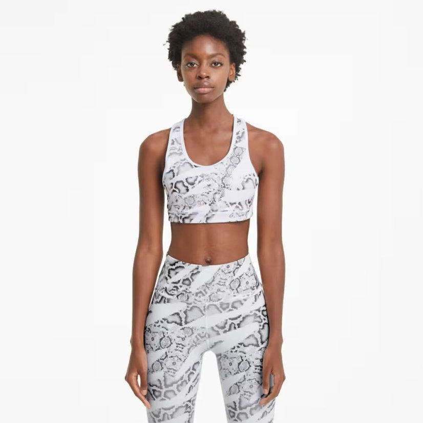 Sport-BH Puma 4Keeps Graphic - Farbe: Weiß, Größe: M