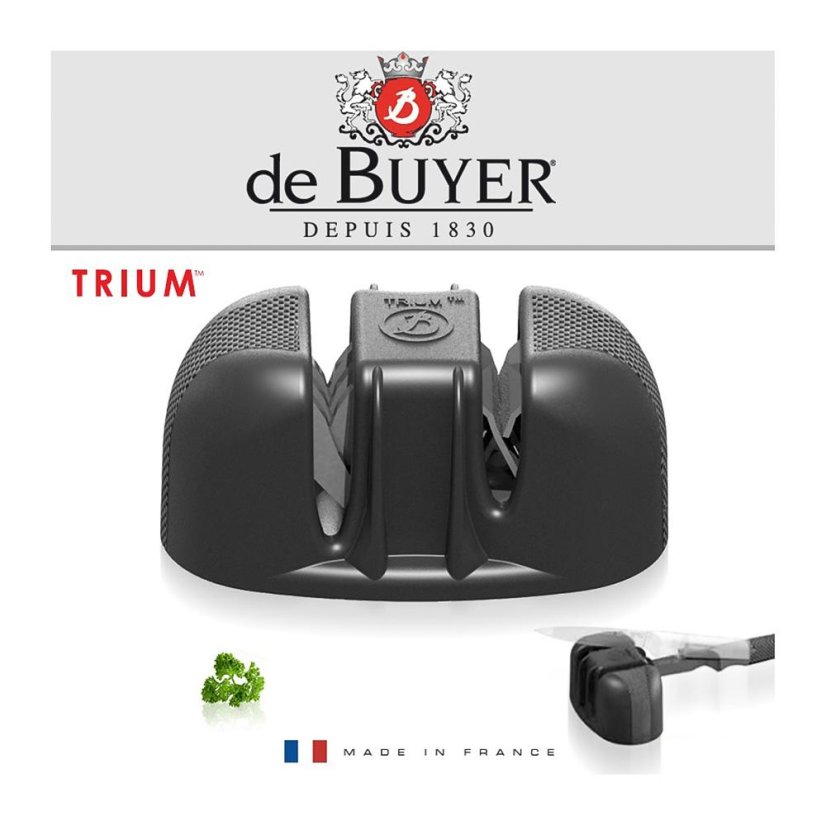 De Buyer 4290.02 TRIUM čierny brúsik na nože