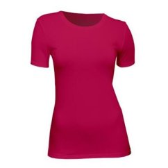 Women's Tufte U-neck T-shirt, dark pink