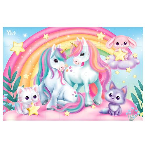 Kinderpuzzle Ylvi, 50 Teile, Unicorns & Stars