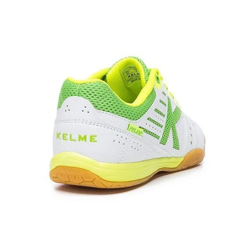 Sálová obuv Kelme Feline 6.0 - Barva: Bílá/zelená, Velikost: 38