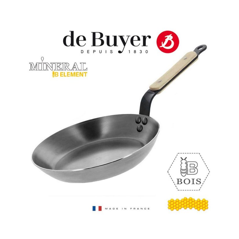 Stahlpfanne de Buyer Mineral B Bois 5710.26, 26 cm