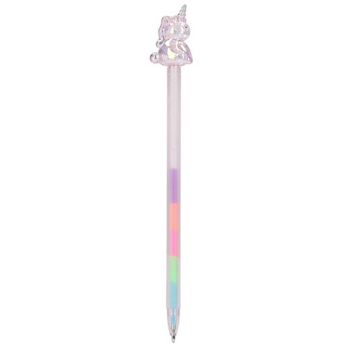 Farbiger Kugelschreiber mit Ylvi-Einhorn-Verzierung, pink