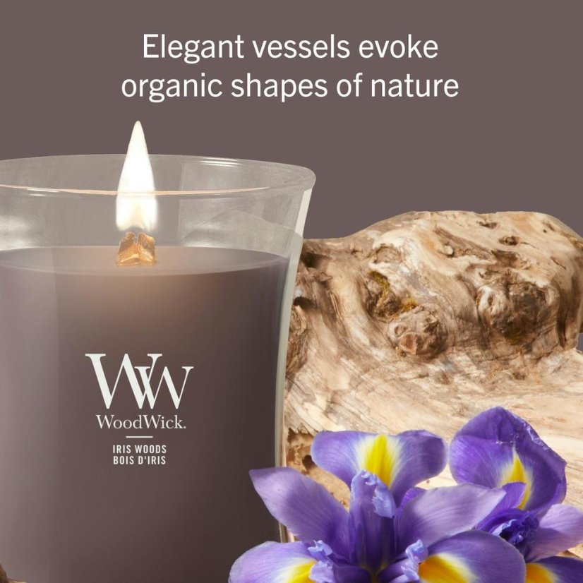 WoodWick Medium Candle, Iris Woods