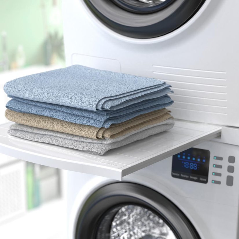 Universal spacer between washing machine and dryer with pull-out shelf Meliconi Torre Smart 656113