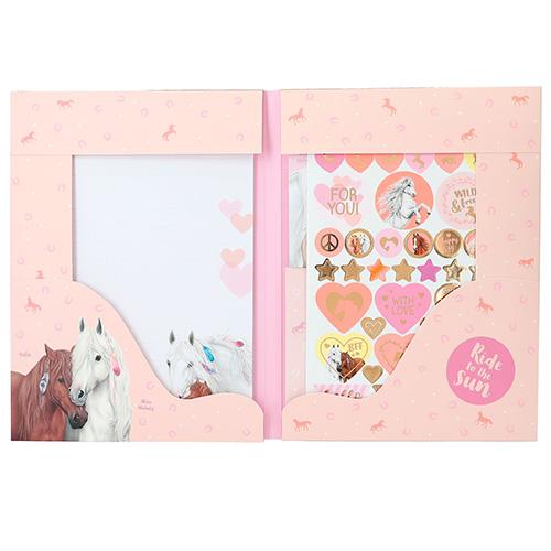 Briefpapier-Set Miss Melody, drei galoppierende Pferde