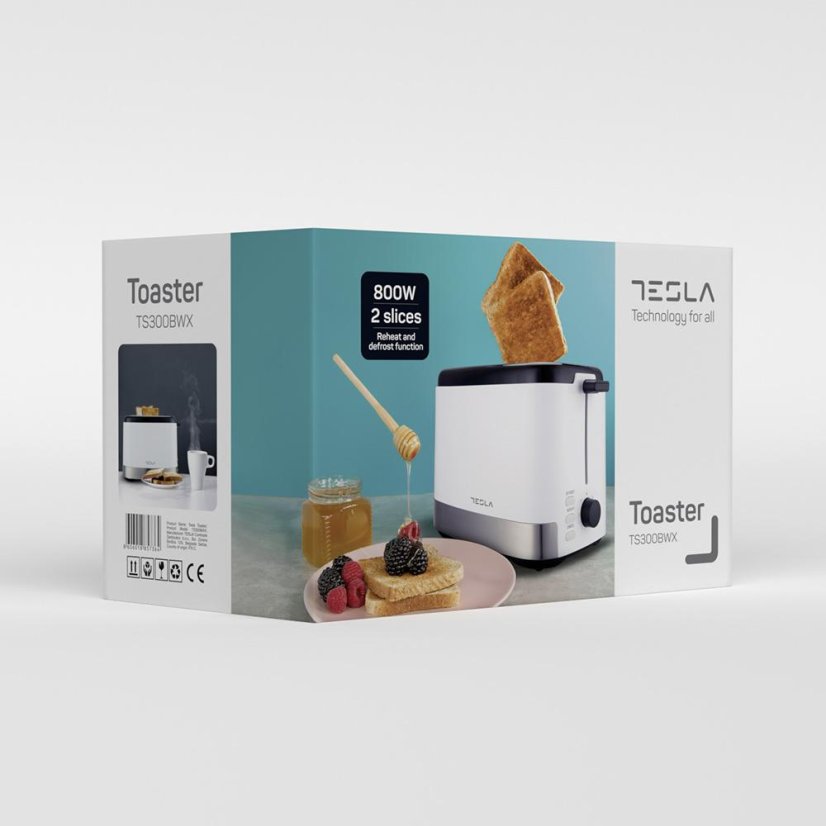 Toaster Tesla TS300BWX weiß