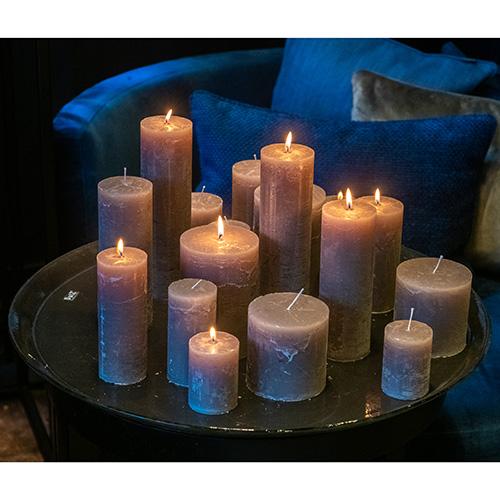 Rustikus gyertya DutZ Rustic Lightgrey