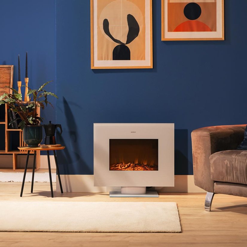 Elektrický krb Cecotec ReadyWarm 2700 Design Flames White 5832 bílý