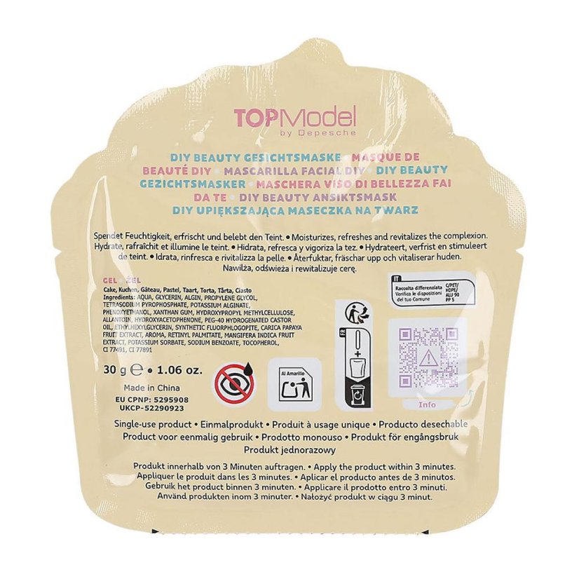 Top Model Beauty & Me Peel-Off Face Mask – Cake, June