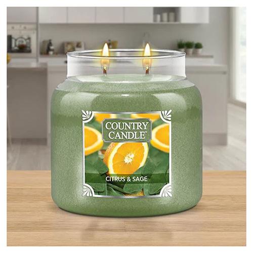 Świeca Country Candle średnia, Citrus & Sage
