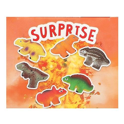 Soluble volcano  with Dino World dinosaur