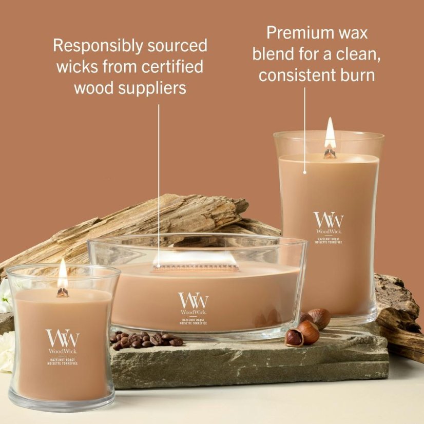 WoodWick Large Candle, Hazelnut Roast