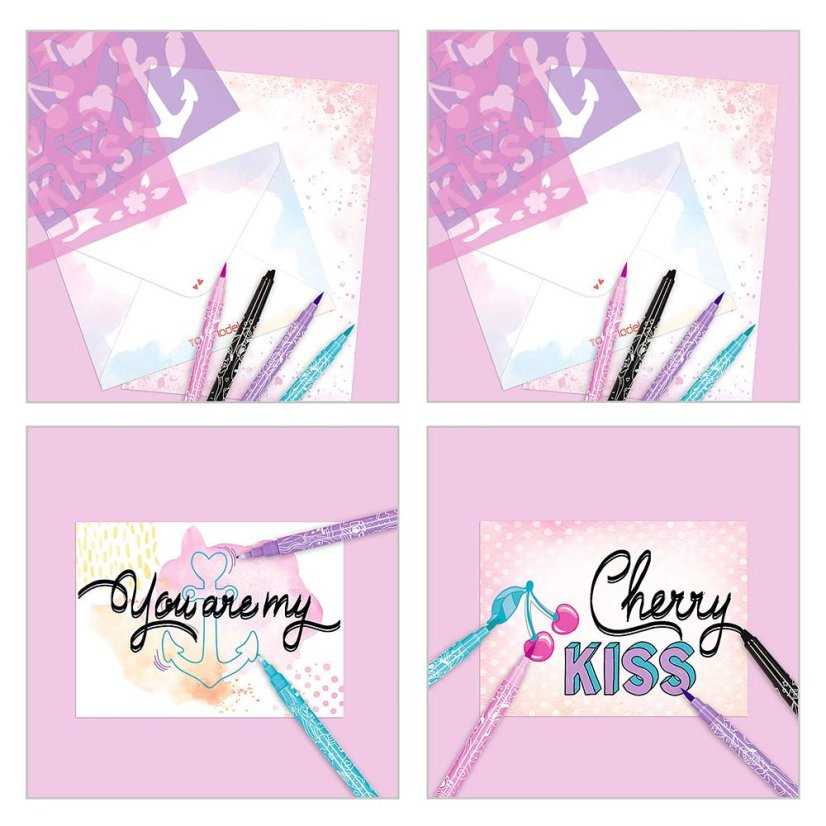 Briefpapier-Set Top Model Chery Kiss, Malia und Christy