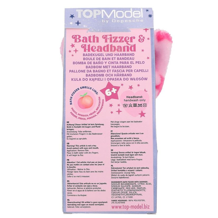 Sprudelnde Badekugel und Haarband Top Model Beauty & Me