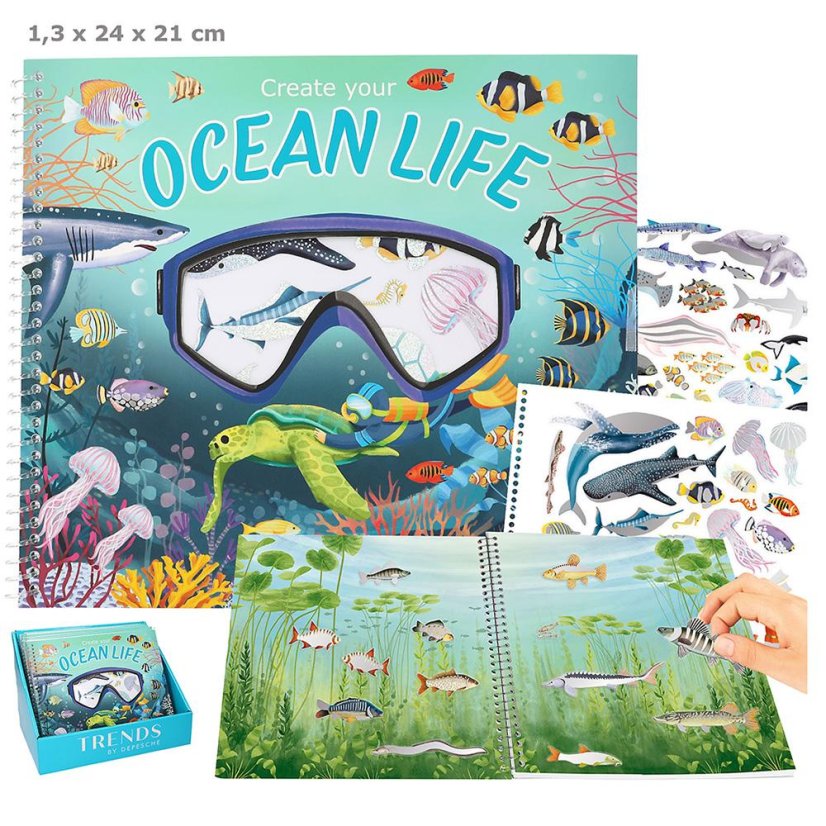 Kreatives Heft mit Aufklebern Ocean Life