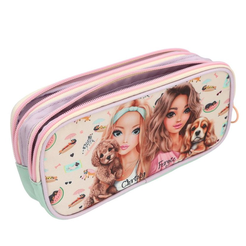 Top Model Sunny Dog Two-Compartment Pencil Case