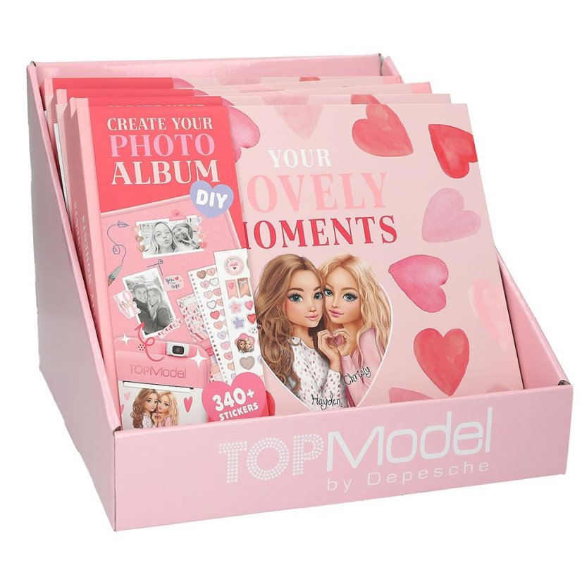 Kreatives Fotoalbum mit Aufklebern Top Model