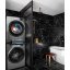 Universeller Zwischenraum zwischen Waschmaschine und Trockner mit ausziehbarem Regal Meliconi Torre Black 656136 schwarz