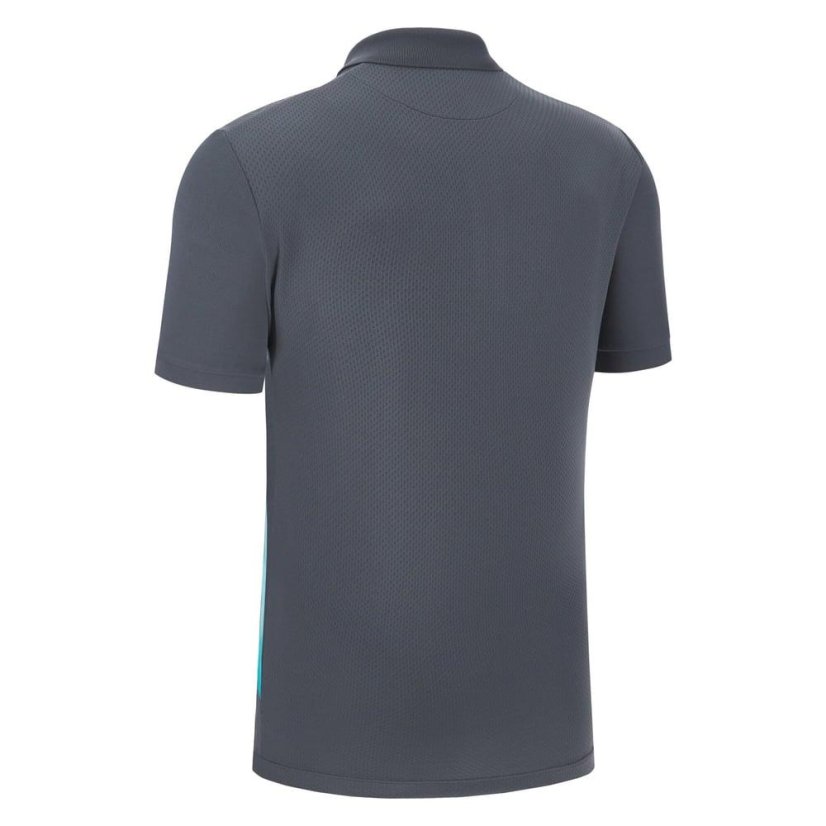 Macron Rap Polo Shirt - Color: Gray/light blue, Size: M