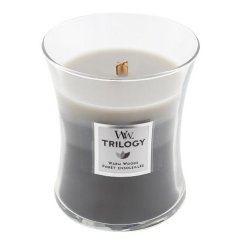 Svíčka WoodWick Trilogy střední, Warm Woods