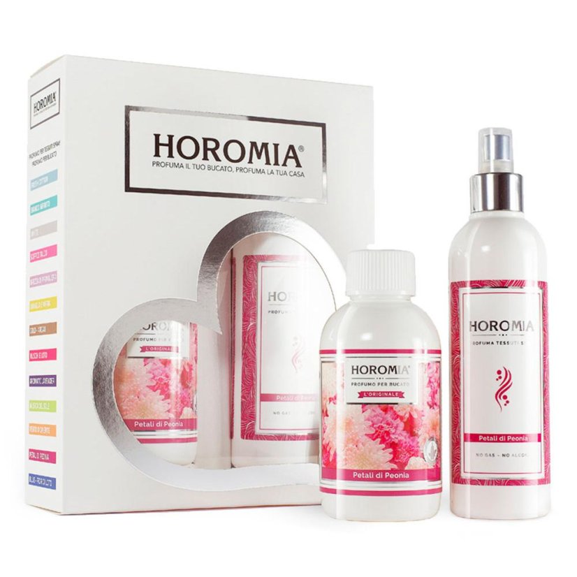 Horotwins Petali di Peonia laundry perfume gift set