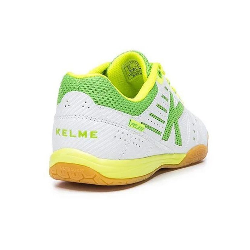 Sálová obuv Kelme Feline 6.0 - Barva: Bílá/zelená, Velikost: 38