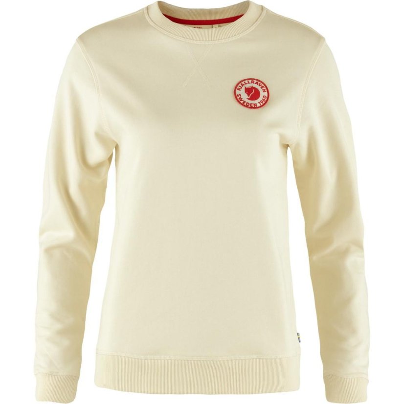 Dámská mikina Fjällräven 1960 Logo Badge Sweater W - Kolor: Biały, Rozmiar: XS