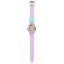 Armbanduhr mit glitzerndem Armband Ylvi, violett
