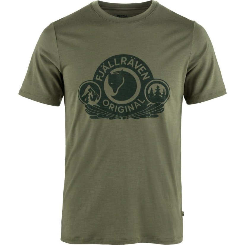 Pánské tričko Fjällräven Abisko Wool Classic SS M - Farba: Modrá, Veľkosť: S