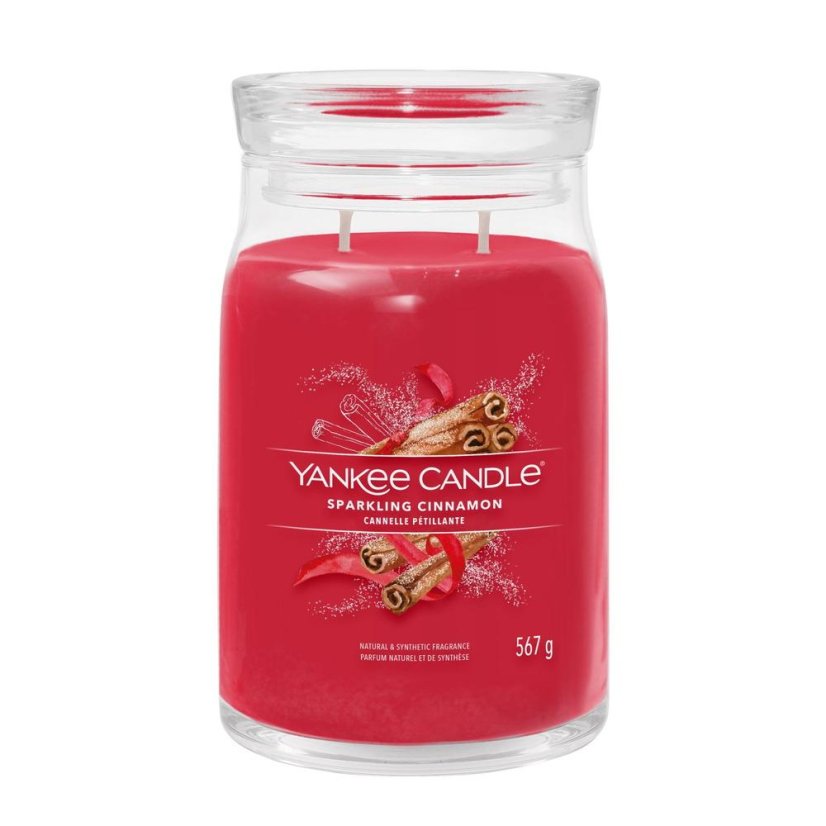 Yankee candle Signature Kerze, groß, Sparkling Cinnamon