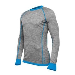 Triko Tufte Bambull Grey Melange/Methyl Blue