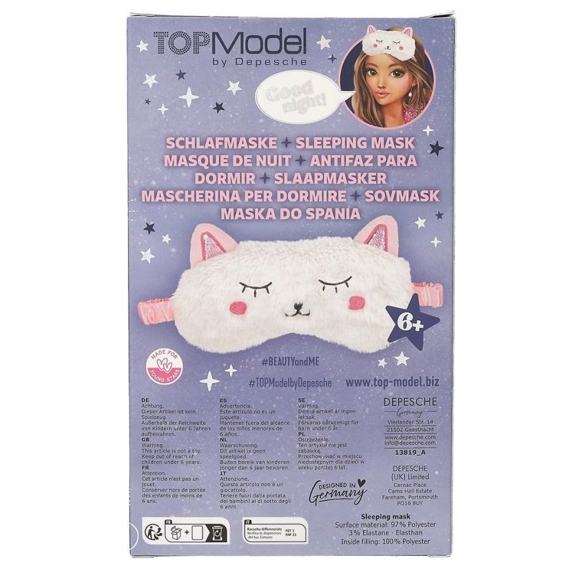 Maska na spaní ve tvaru kočičky Top Model Beauty&Me