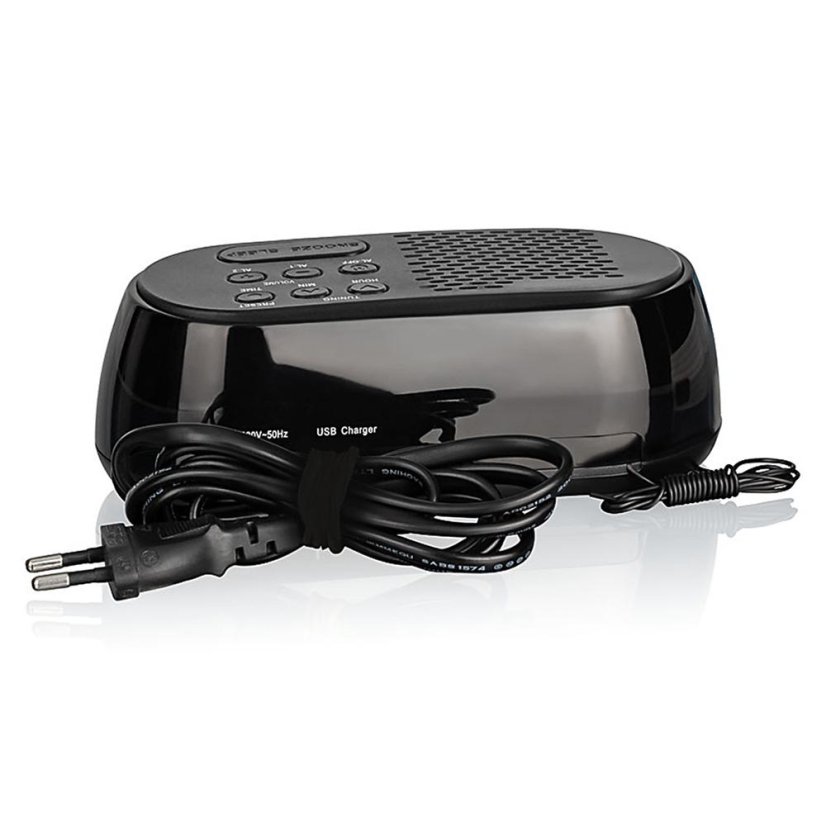 Roadstar CLR-2477 čierny rádiový budík