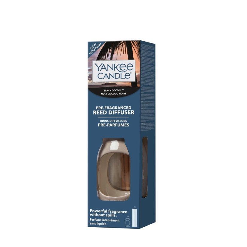 Yankee candle aromaterápiás diffúzor, 5 pálcika, Black Coconut