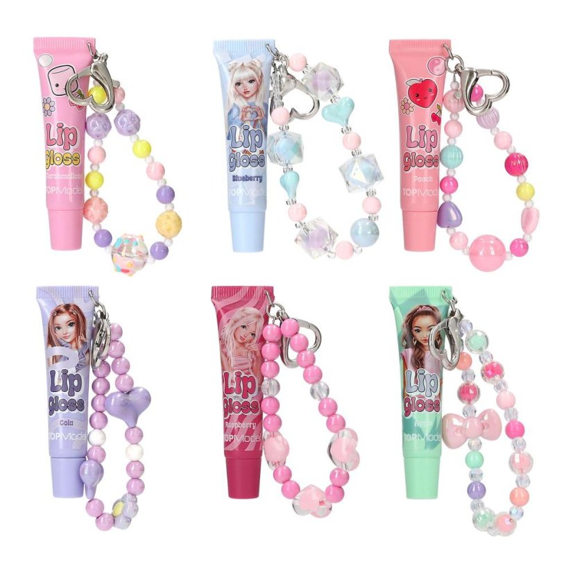 Top Model Glow to Go Lip Gloss with Bead Charm, cola scent
