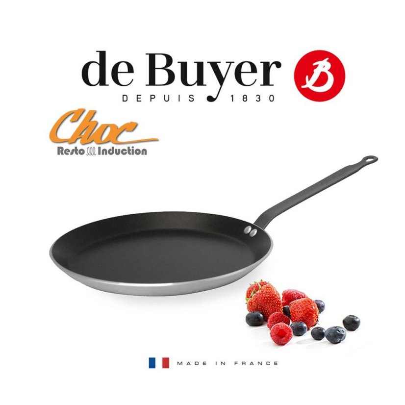 Antihaft-Pfannkuchenpfanne de Buyer Choc Resto Induction 8485.30, 30 cm