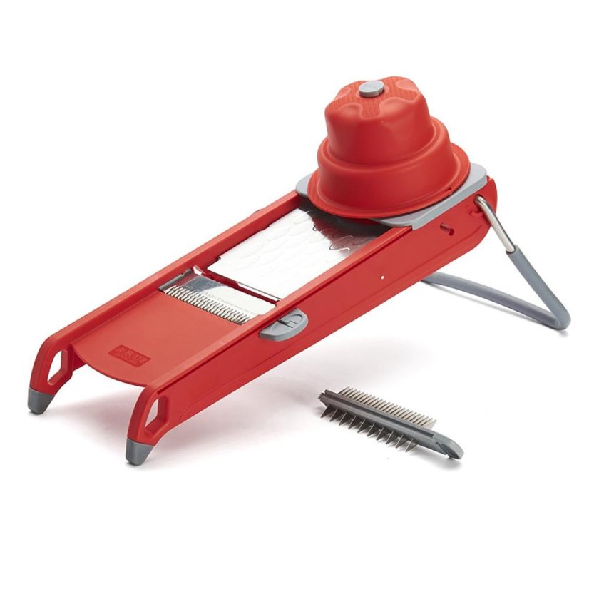 De Buyer Swing Plus 2015.43 red-stainless steel slicer