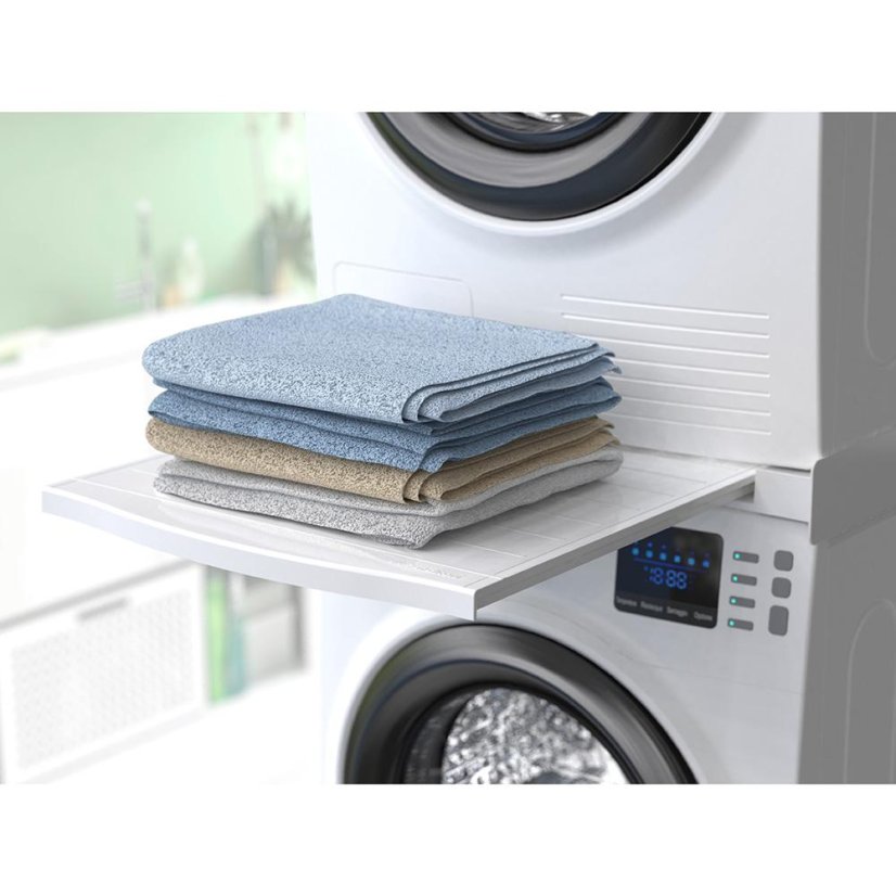 Universal spacer between washing machine and dryer with pull-out shelf Meliconi Torre Dry 656133 white