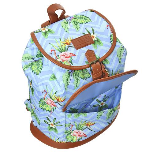 Plecak Target Vintage Retro Floral Blue Flamingo 21963