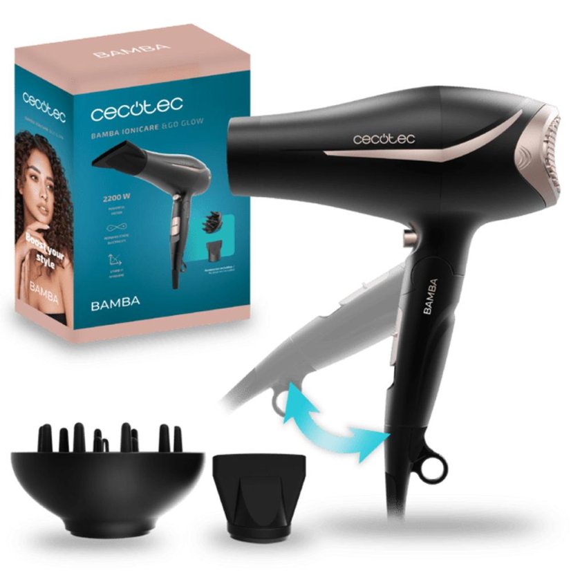 Cecotec Bamba IoniCare & Go Glow 4414 fekete hajszárító