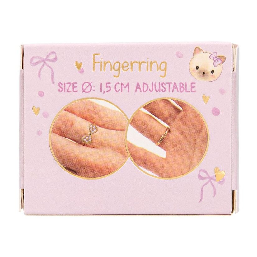 Princess Mimi Adjustable Ring with Rhinestones – Bow with Rhinestones