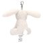 Nelly Princess Mimi plush bunny keychain, gray